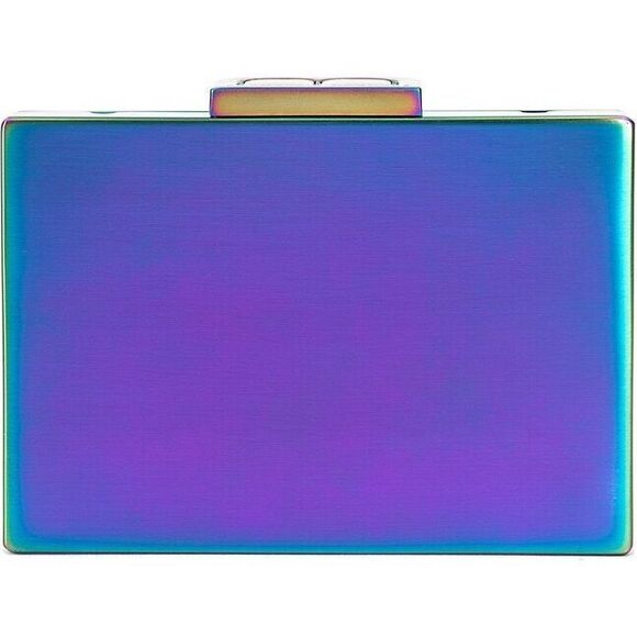 NWT Brandon Blackwood Stainless Steel Rhinestone Card Case Iridescent $200 - Picture 4 of 14